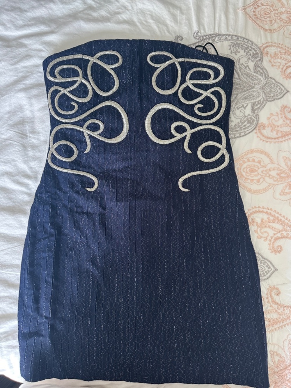 Strapless mini dress  ASO Hailey Rhode Bieber